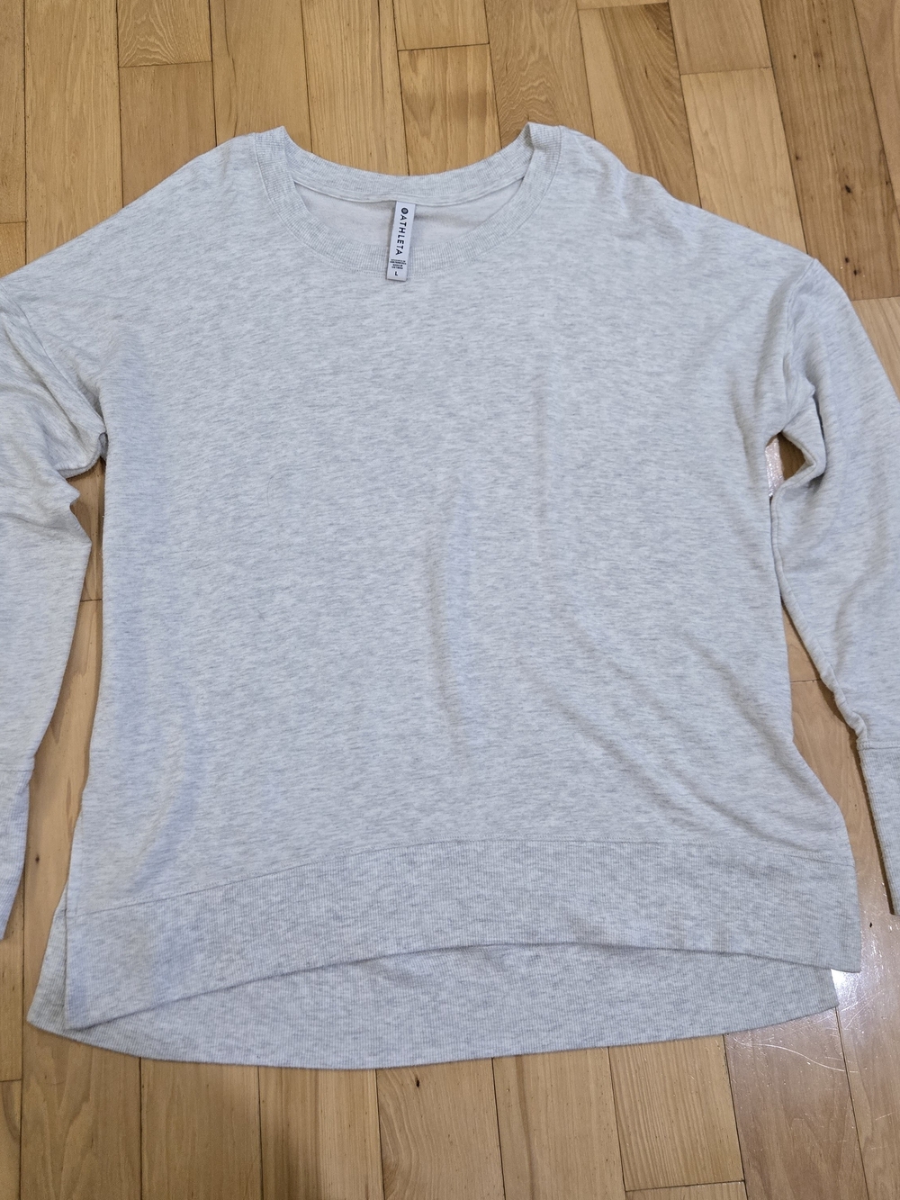 Athleta Coaster Luxe Recover Sweatshirt in Fog Grey